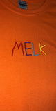Embroidered Colorful MELK Logo Shirt (Orange)